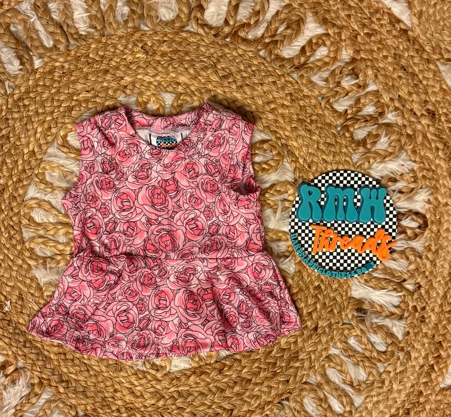 Roses tank peplum