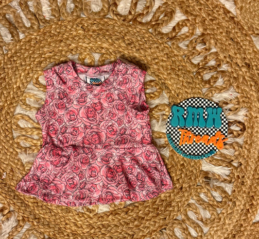 Roses tank peplum