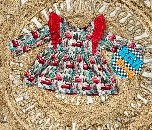 6-9m christmas trucks peplum